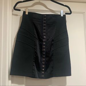 Alexander Wang black skirt hook & eye detail